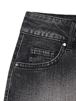 Clearance Czarna jeansowa spódnica mini Spódnice|Sety