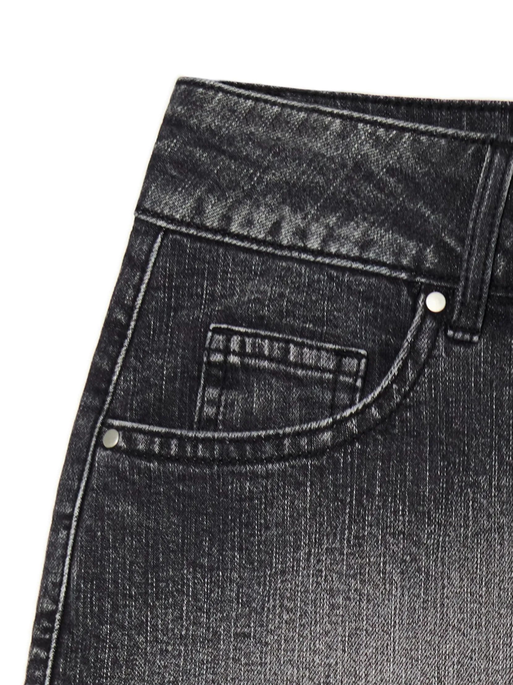 Clearance Czarna jeansowa spódnica mini Spódnice|Sety