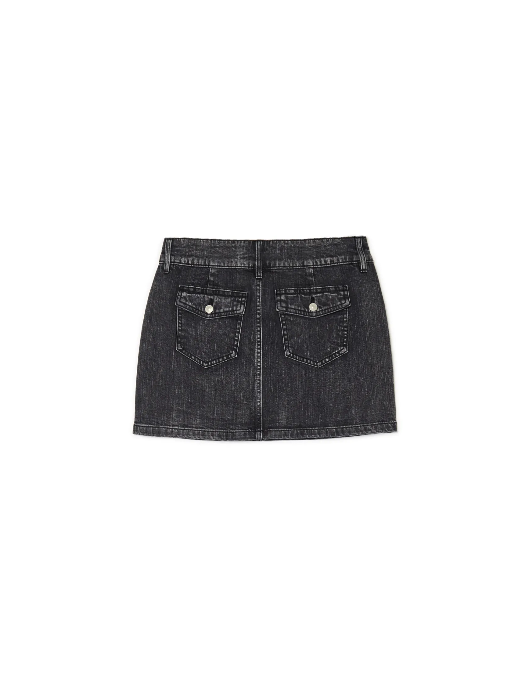 Clearance Czarna jeansowa spódnica mini Spódnice|Sety