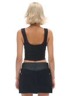 Online Czarna jeansowa spódnica mini Spódnice