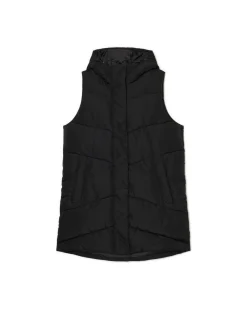Sale Czarna kamizelka puffer z kapturem Kurtki, Płaszcze