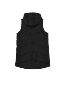 Sale Czarna kamizelka puffer z kapturem Kurtki, Płaszcze