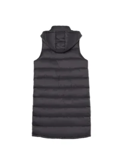 Discount Czarna kamizelka puffer z kapturem Kurtki, Płaszcze
