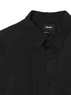 Online Czarna koszula z haftem Koszule