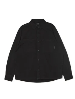 Clearance Czarna koszula z kieszeniami Denim|Koszule