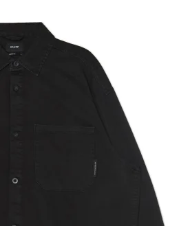 Clearance Czarna koszula z kieszeniami Denim|Koszule
