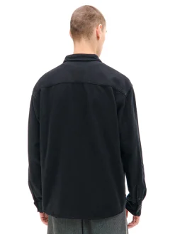 Clearance Czarna koszula z postrzępieniami Koszule