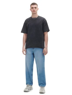 Discount Czarna koszulka acid wash Koszulki