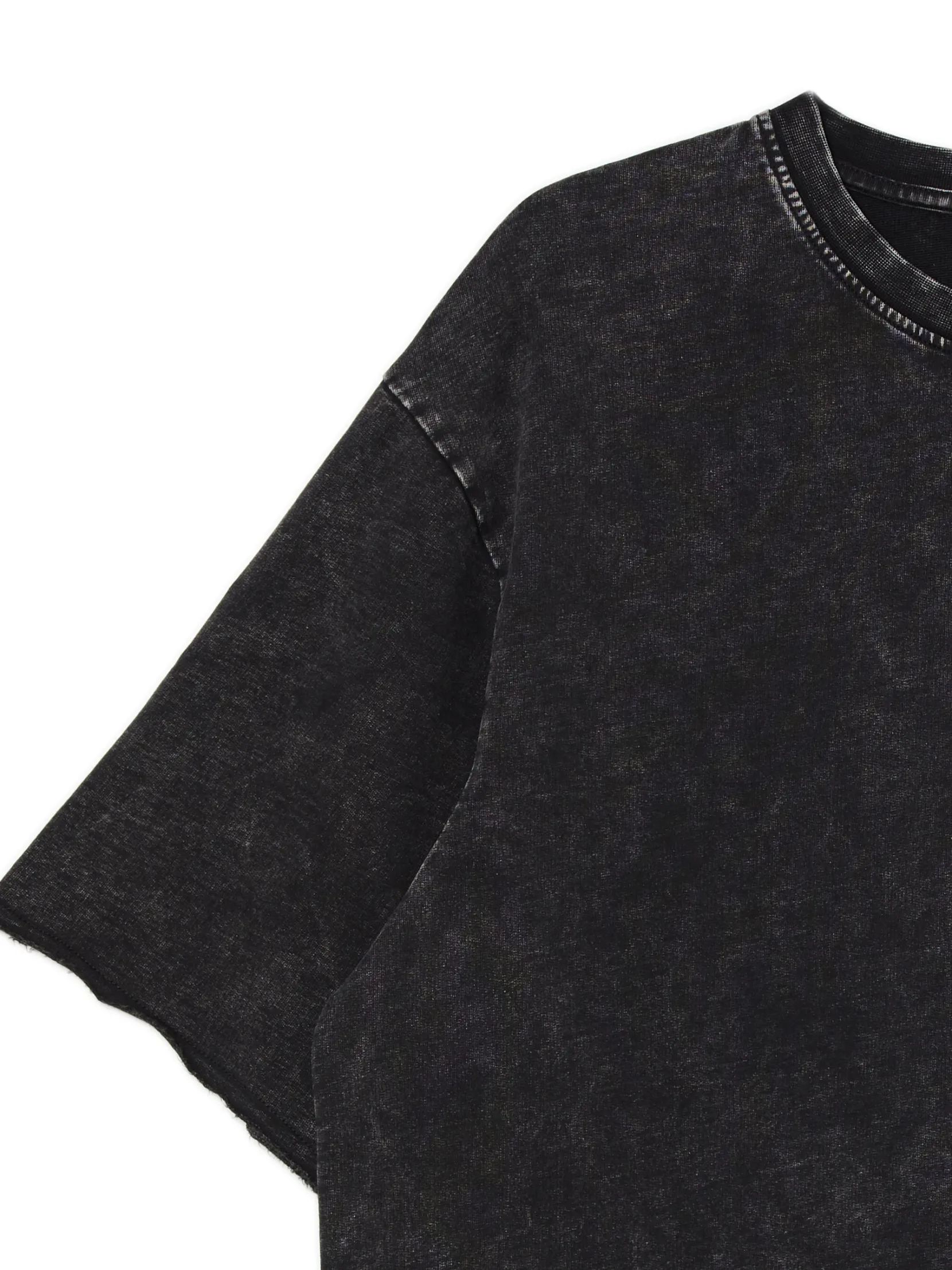 Discount Czarna koszulka acid wash Koszulki