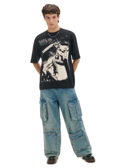 Discount Czarna koszulka Chainsaw Man Koszulki