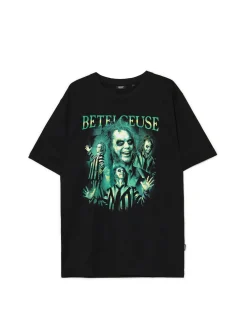 Best Czarna koszulka z nadrukiem Beetlejuice UNISEX Koszulki|Unisex