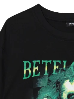 Best Czarna koszulka z nadrukiem Beetlejuice UNISEX Koszulki|Unisex