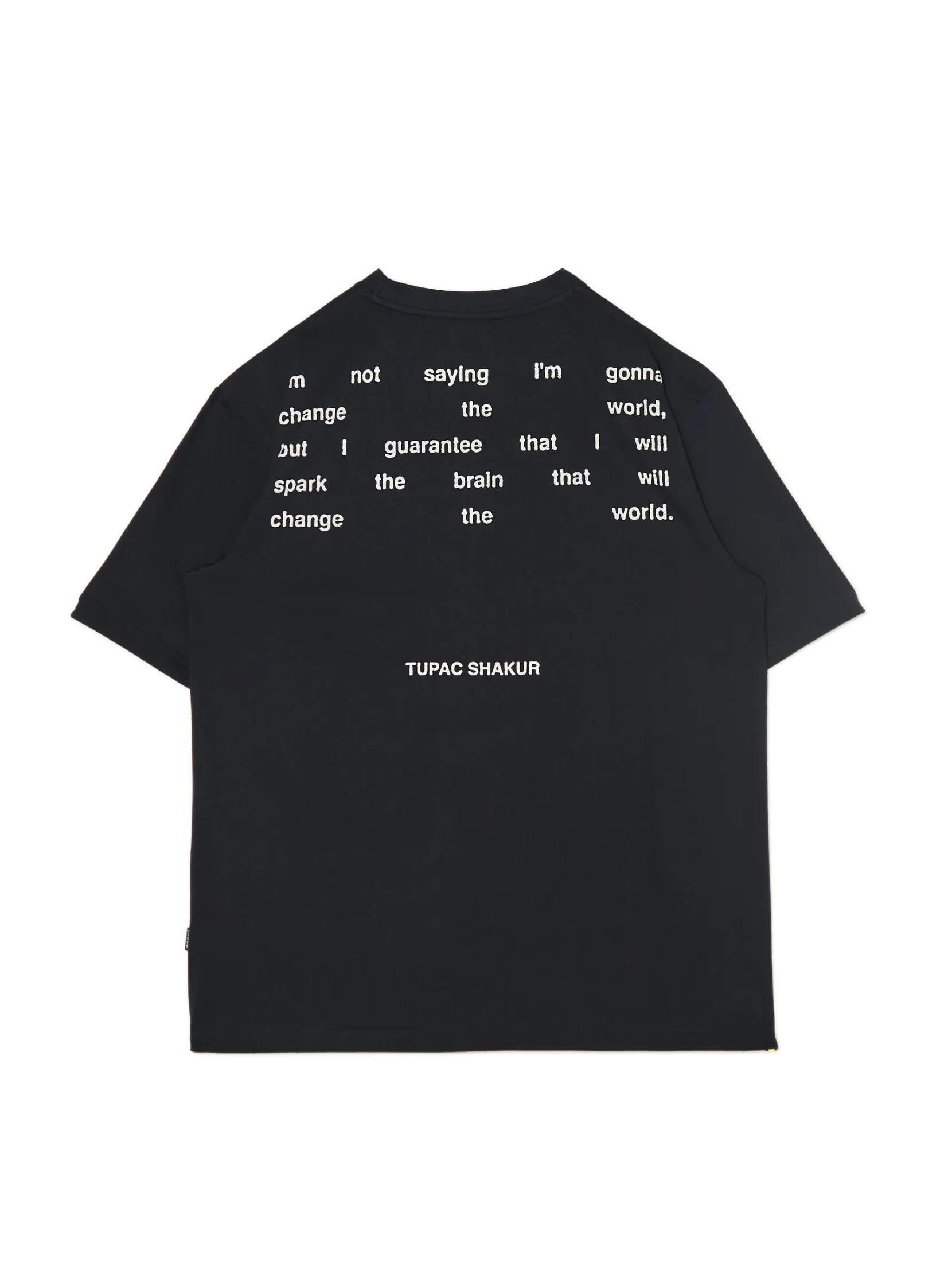 Fashion Czarna koszulka z nadrukiem Tupac Shakur Koszulki
