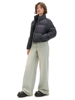 Discount Czarna kurtka puffer Kurtki, Płaszcze
