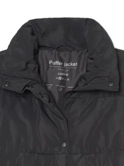 Fashion Czarna kurtka puffer Kurtki, Płaszcze