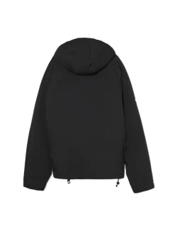 Clearance Czarna kurtka puffer z kapturem Kurtki Zimowe|Kurtki, Płaszcze