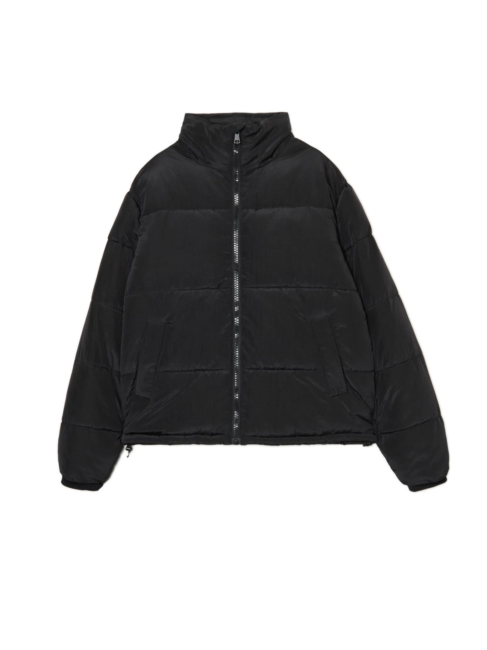 New Czarna kurtka puffer ze stójką Kurtki Zimowe|Kurtki, Płaszcze