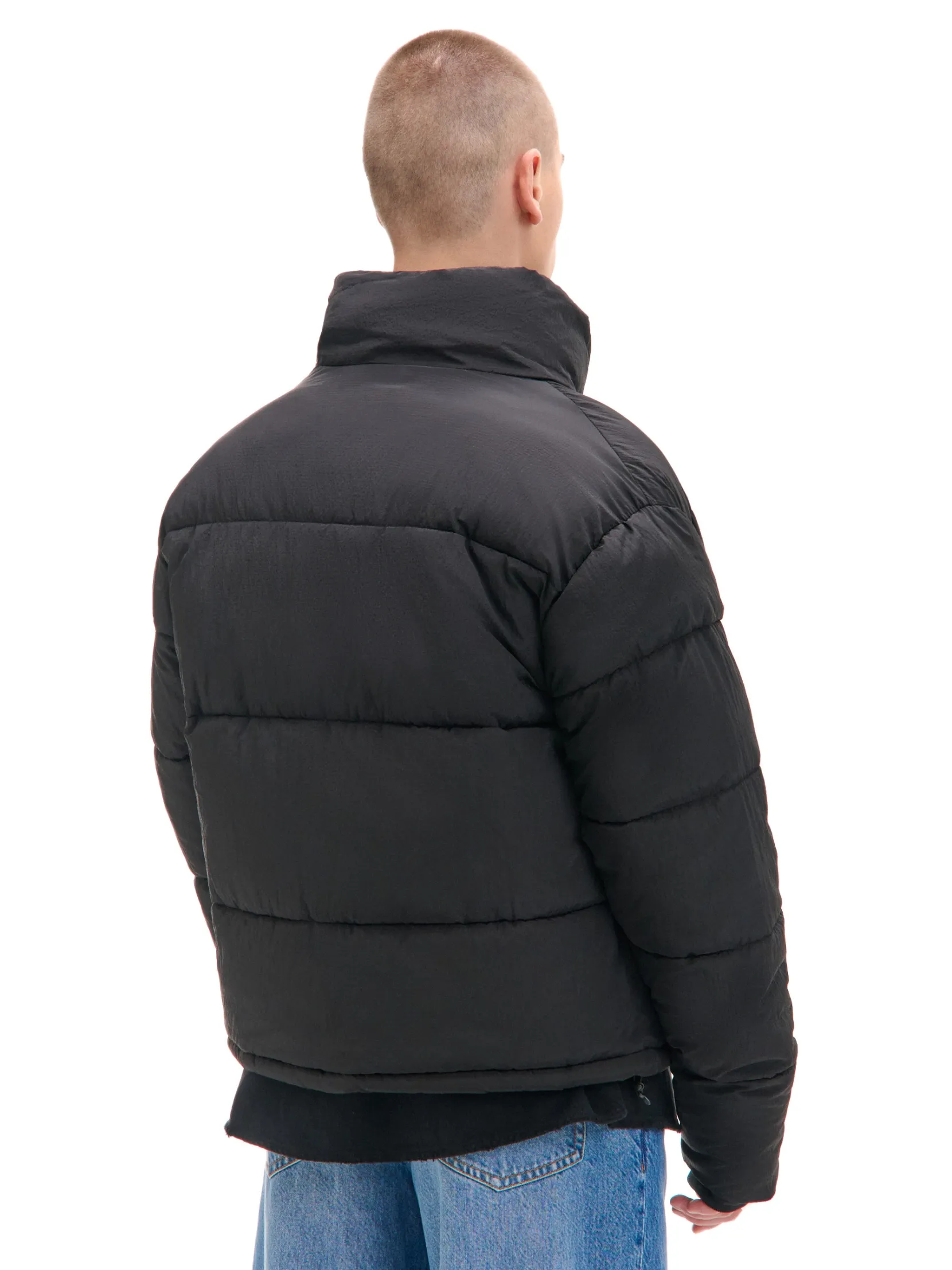 New Czarna kurtka puffer ze stójką Kurtki Zimowe|Kurtki, Płaszcze