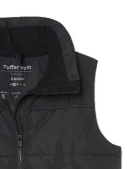 Fashion Czarna pikowana kamizelka Kurtki, Płaszcze
