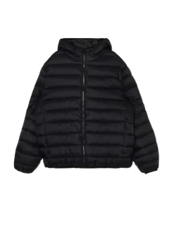 Fashion Czarna pikowana kurtka basic Kurtki, Płaszcze