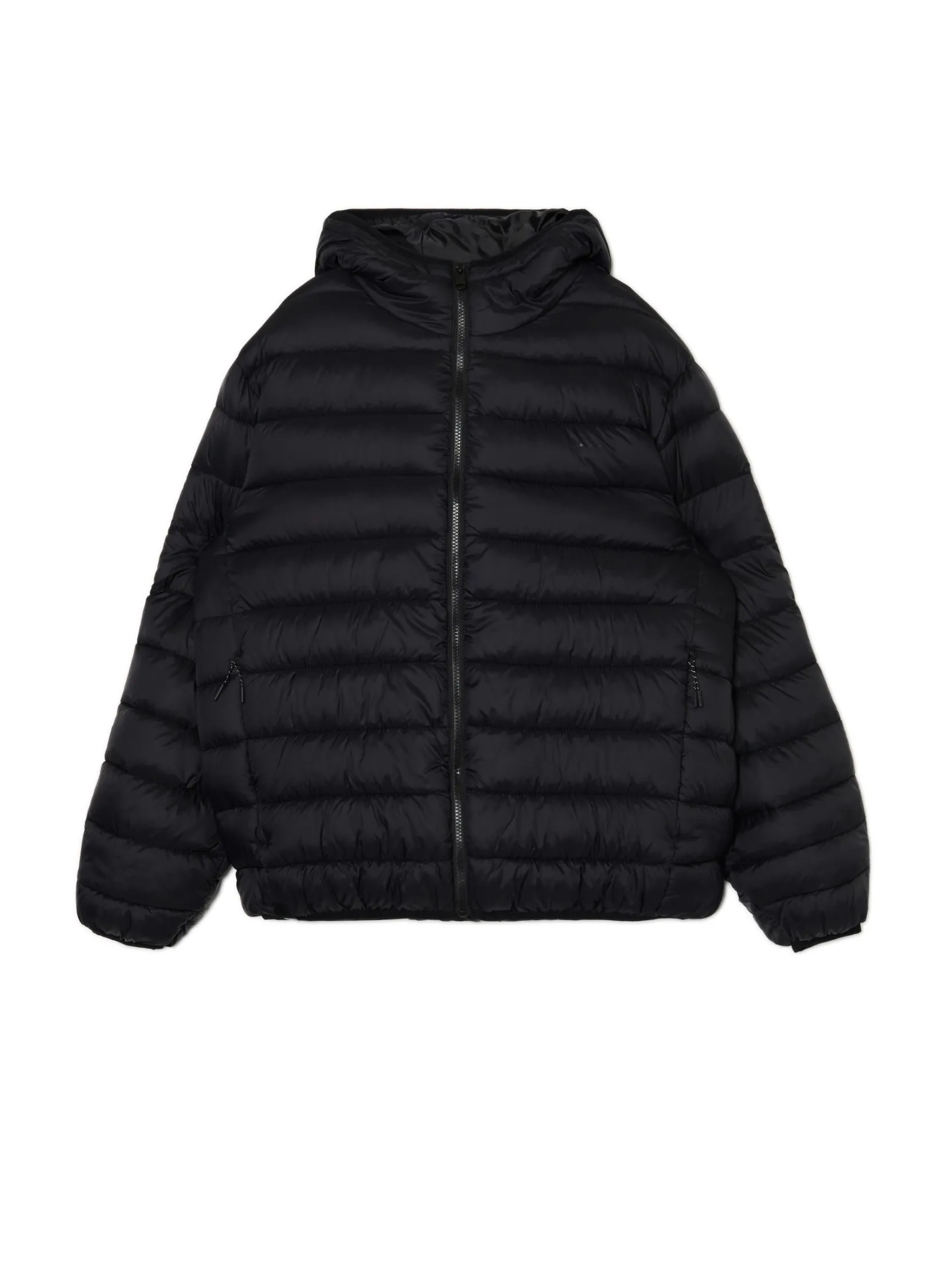 Fashion Czarna pikowana kurtka basic Kurtki, Płaszcze