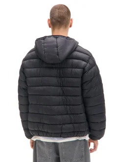 Fashion Czarna pikowana kurtka basic Kurtki, Płaszcze