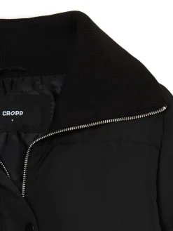 Clearance Czarna pikowana kurtka bomber Kurtki, Płaszcze