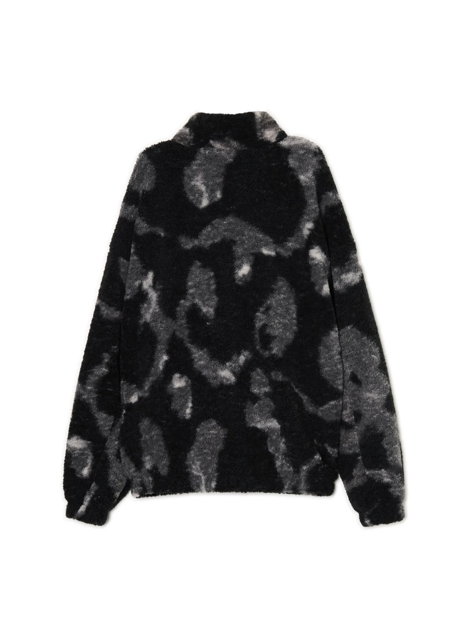 Fashion Czarna polarowa bluza ze stójką Bluzy