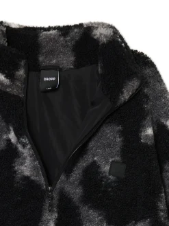 Fashion Czarna polarowa bluza ze stójką Bluzy