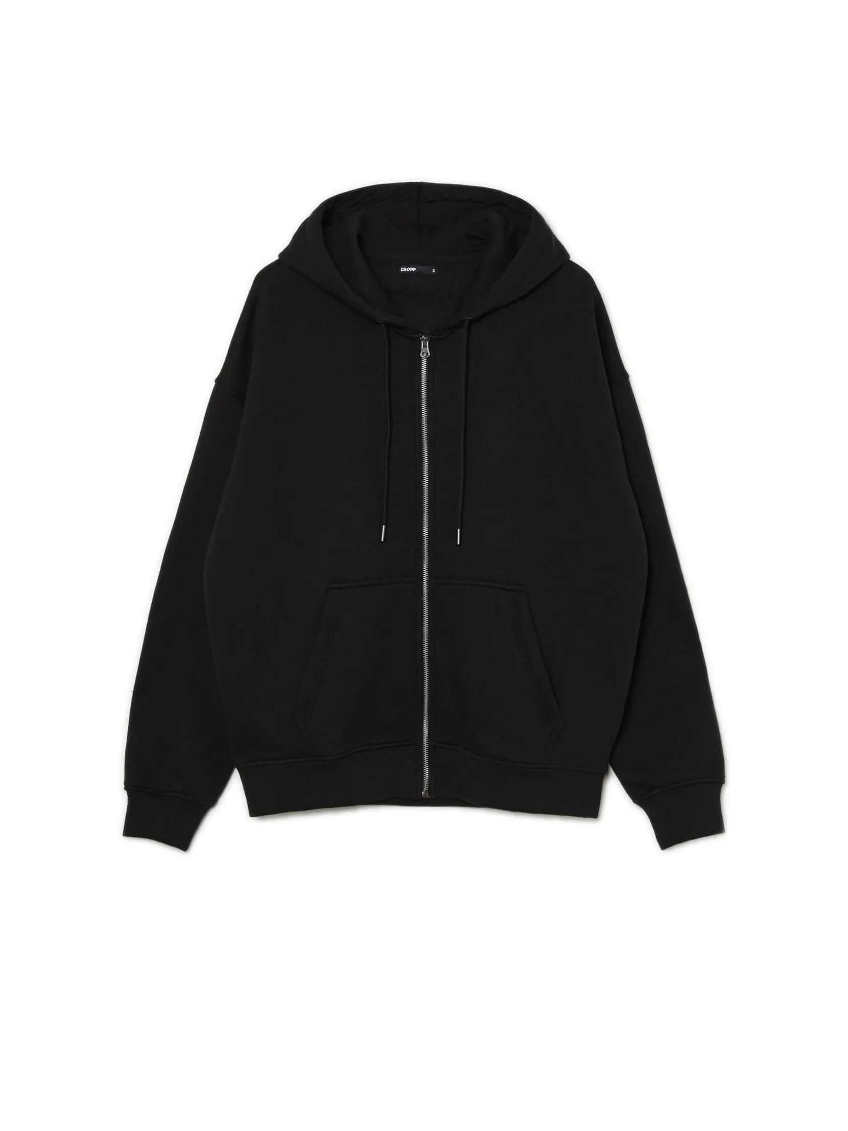 Sale Czarna rozpinana bluza oversize Bluzy