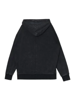 Online Czarna rozpinana bluza z kapturem Bluzy