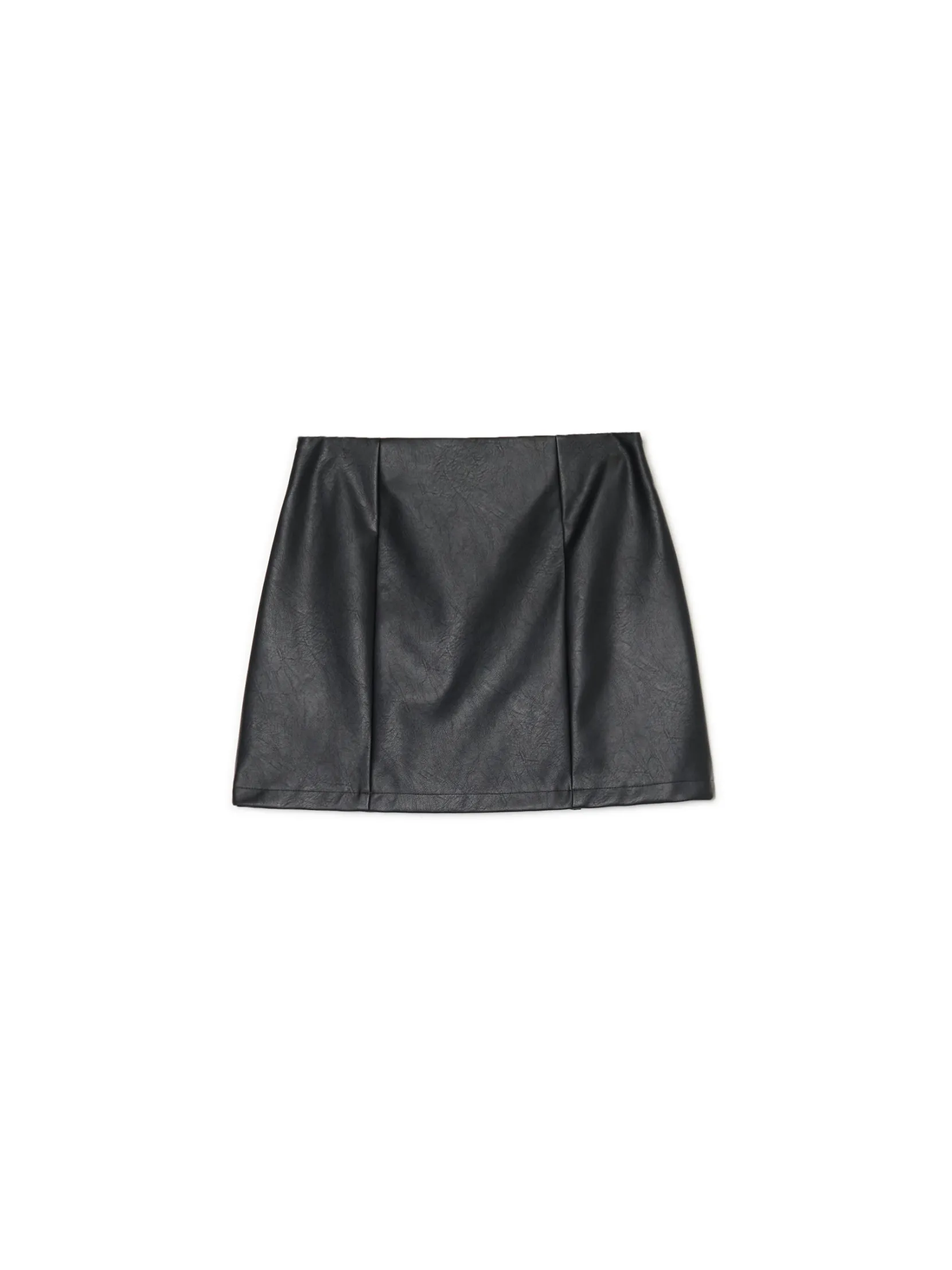 Clearance Czarna spódniczka mini z imitacji skóry Spódnice
