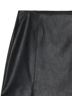 Clearance Czarna spódniczka mini z imitacji skóry Spódnice