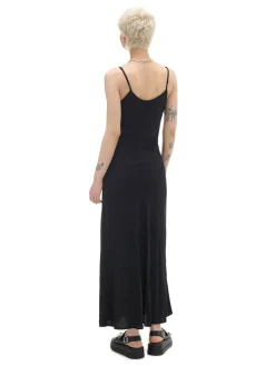 Sale Czarna sukienka maxi z wiskozy Sukienki, Kombinezony