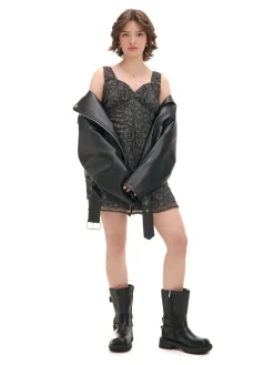 Fashion Czarna sukienka mini w kwiaty Sukienki, Kombinezony
