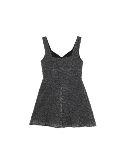 Fashion Czarna sukienka mini w kwiaty Sukienki, Kombinezony