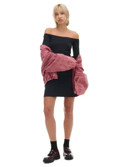 New Czarna sukienka mini z rękawami flare Sukienki, Kombinezony