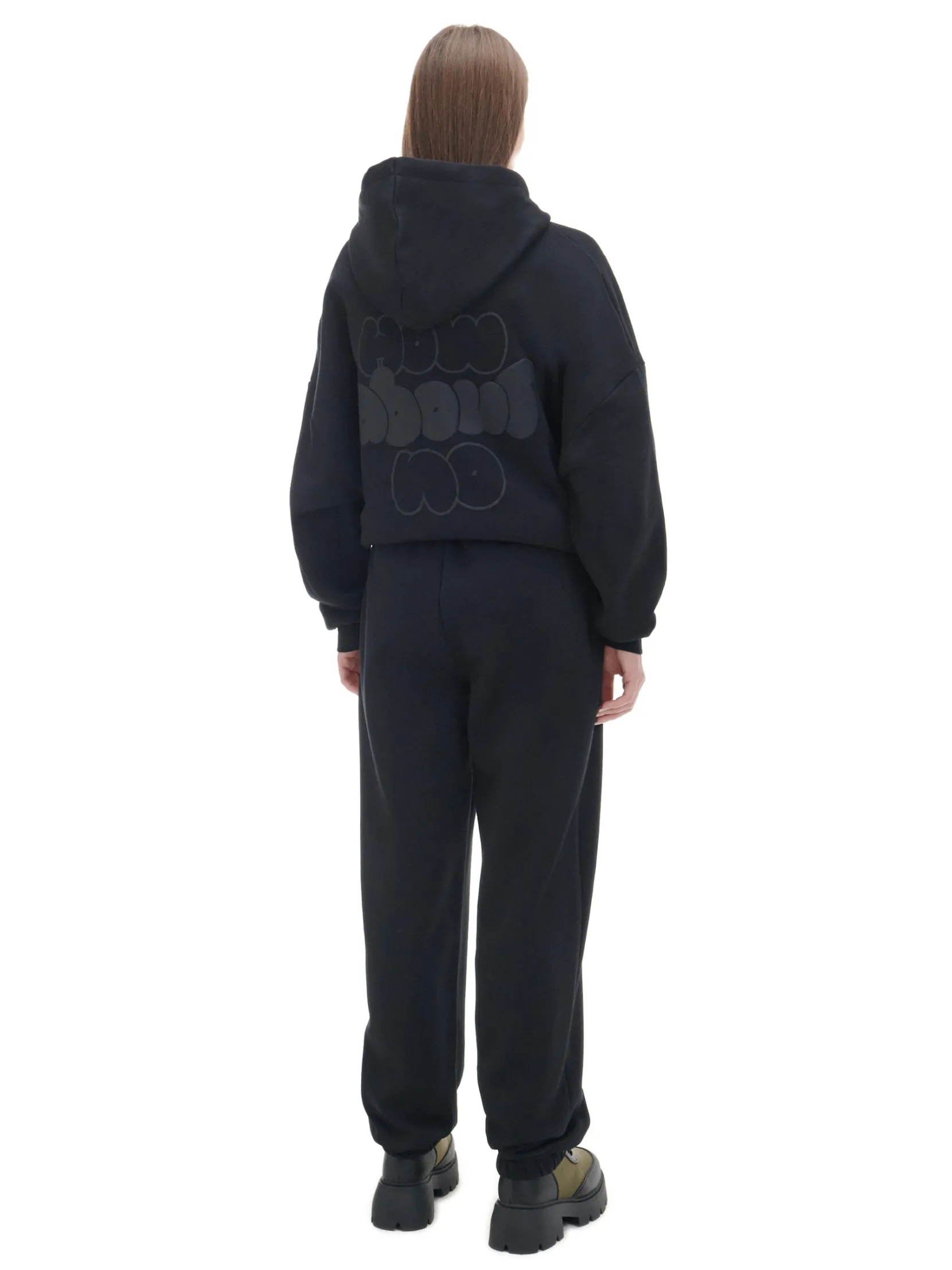 Hot Czarne dresowe joggery Spodnie