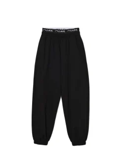 Sale Czarne dresowe joggery Spodnie