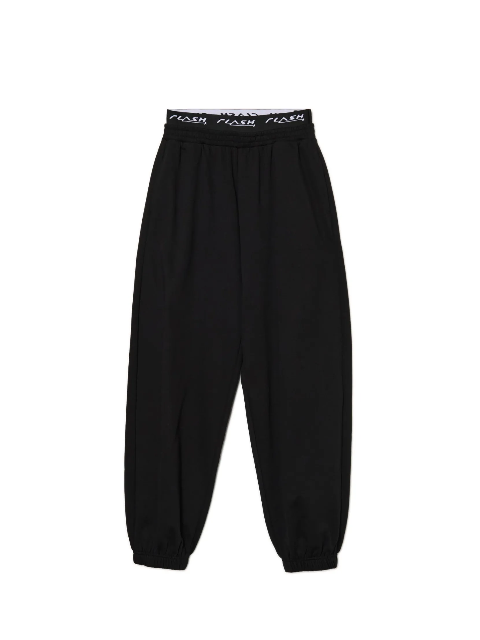 Sale Czarne dresowe joggery Spodnie