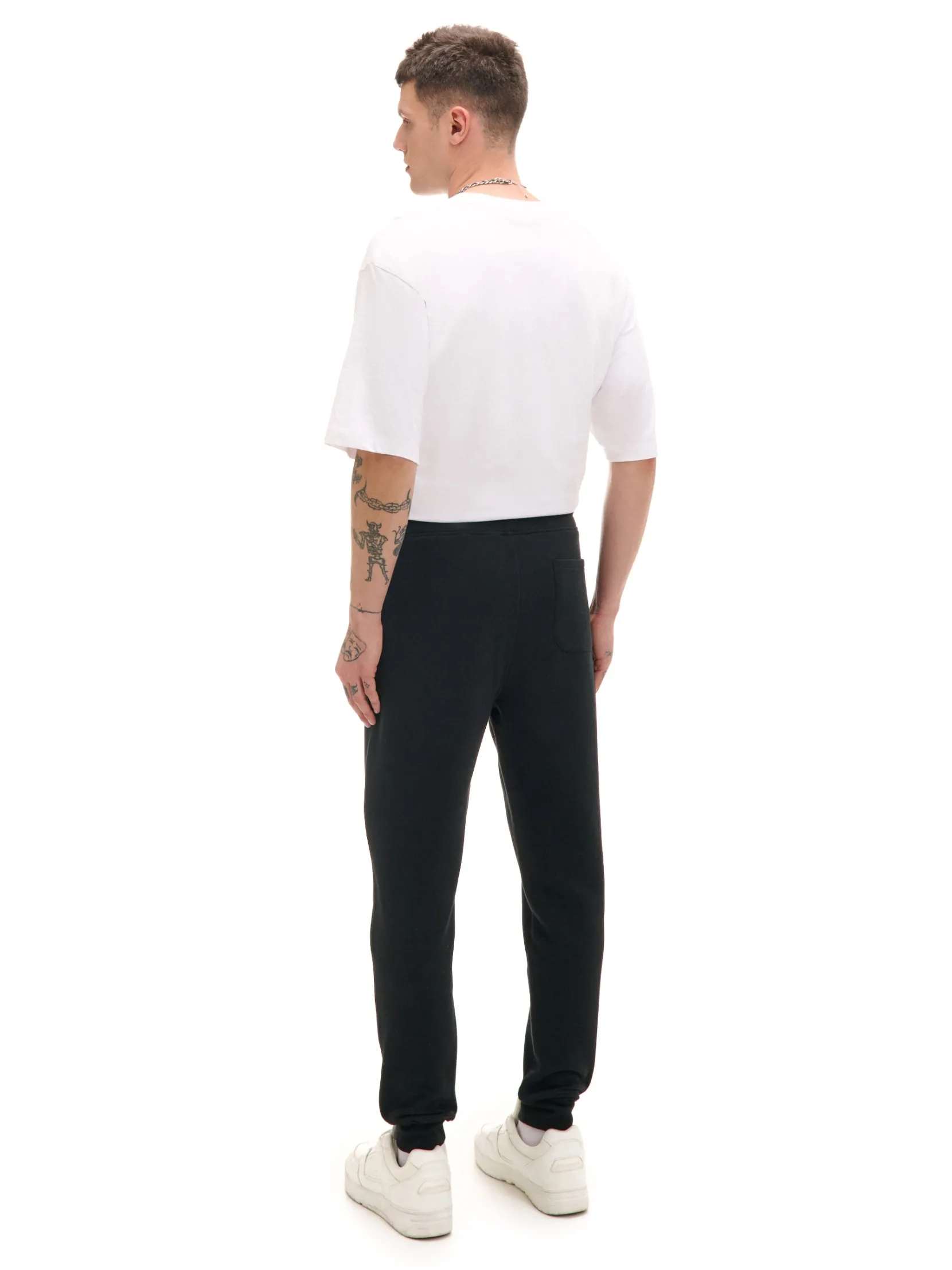 Hot Czarne dresowe joggery regular Spodnie|Sety