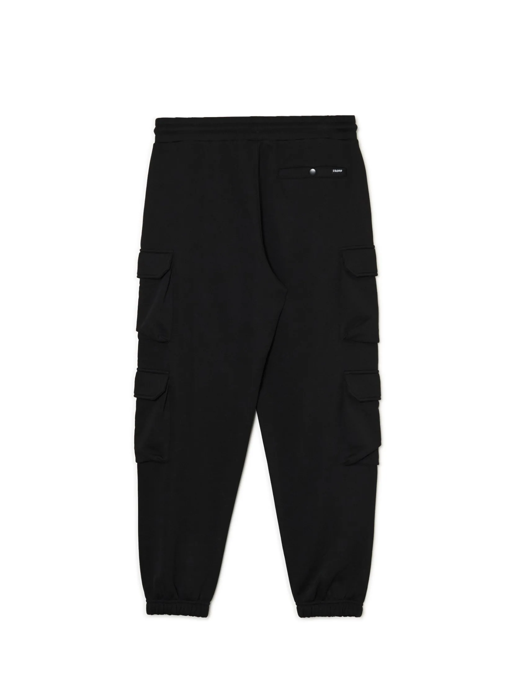 Fashion Czarne dresowe joggery z kieszeniami cargo Spodnie
