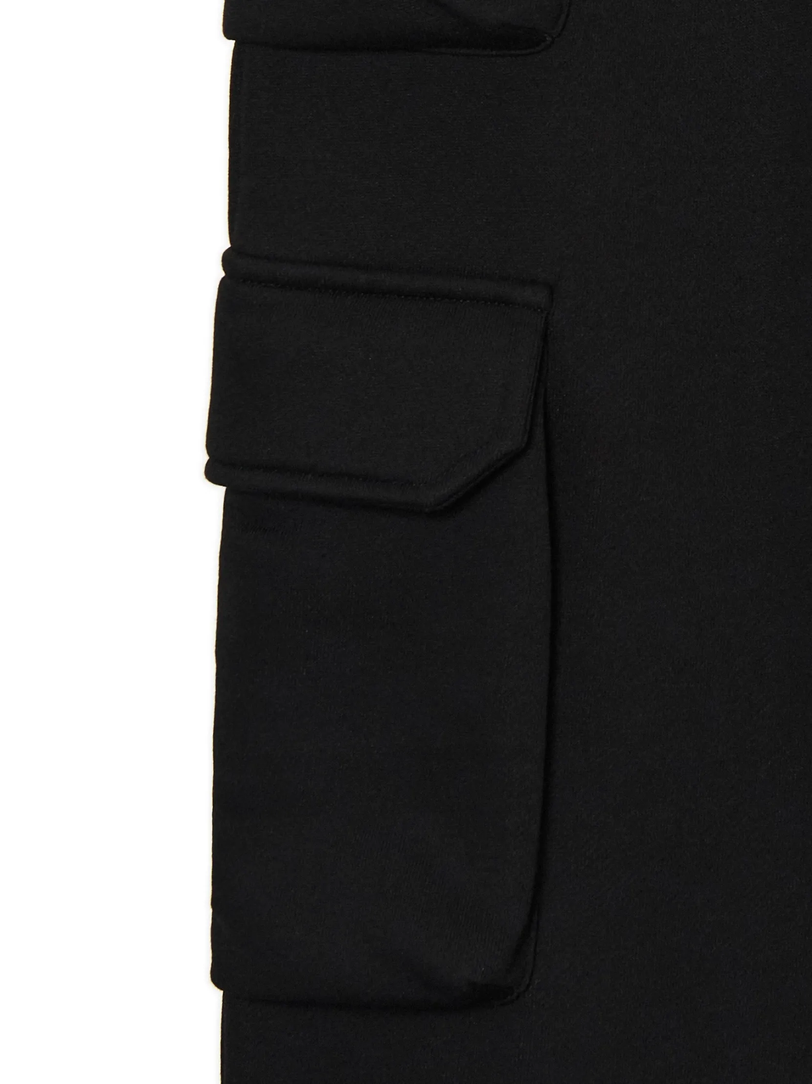 Fashion Czarne dresowe joggery z kieszeniami cargo Spodnie