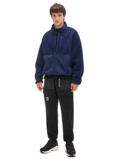 Sale Czarne dresowe joggery z efektem reflective Spodnie