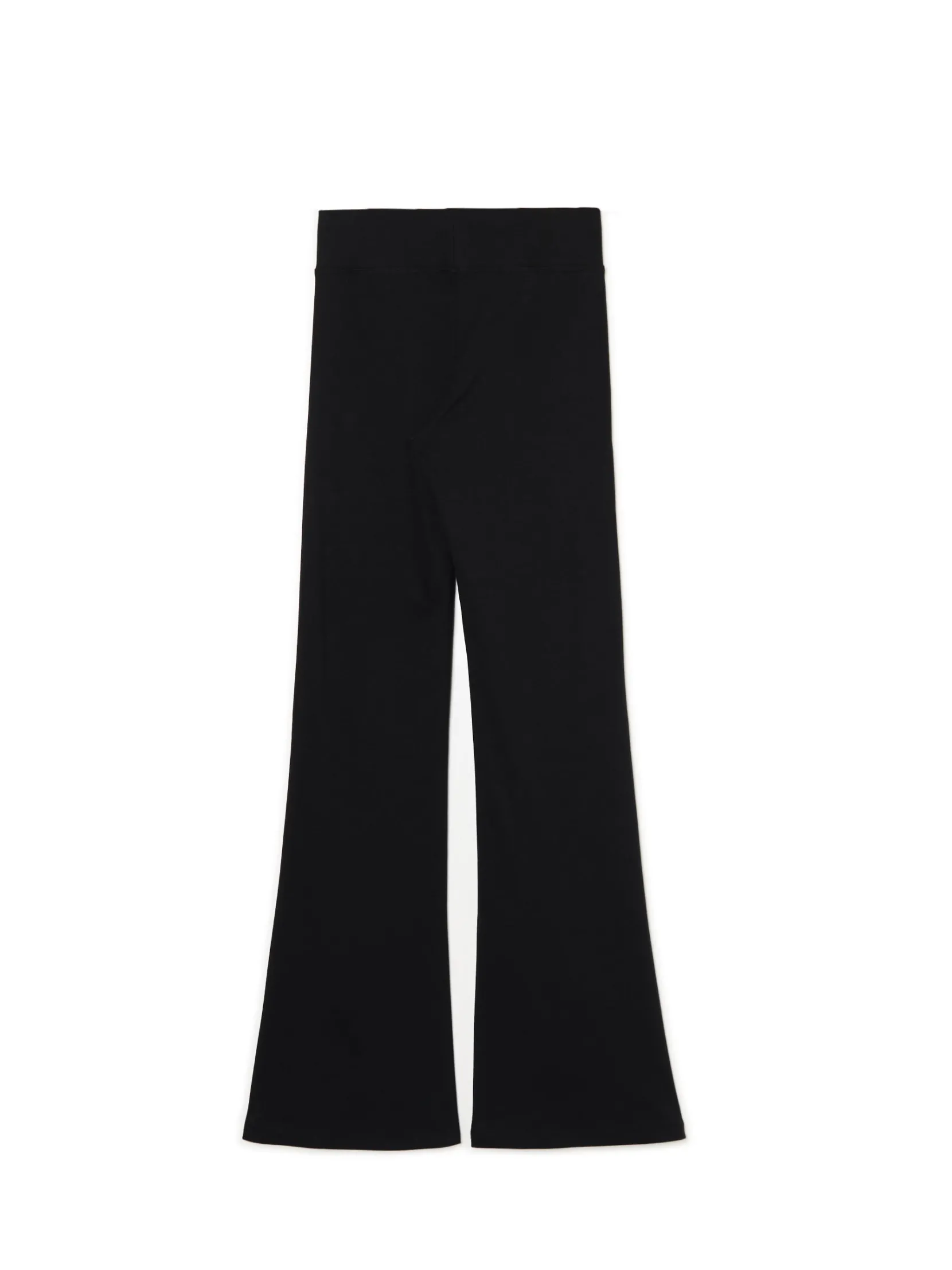Discount Czarne dresy typu flare Spodnie