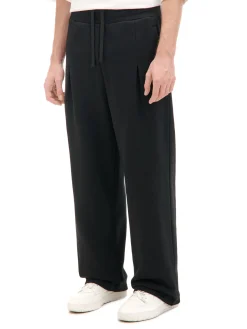 Hot Czarne dresy wide leg Spodnie