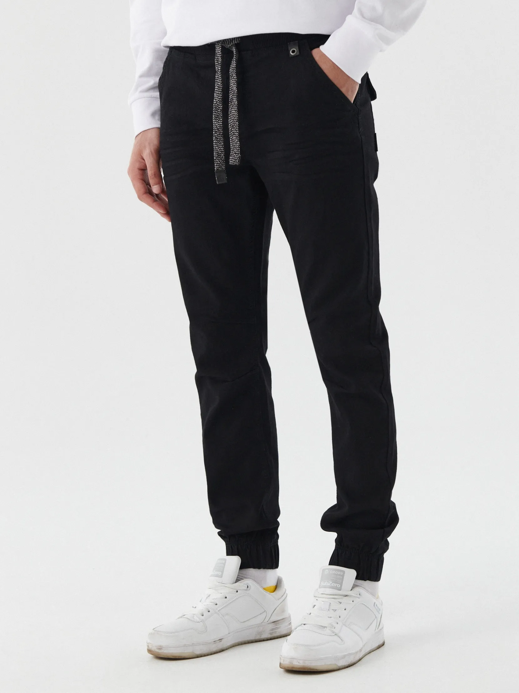 Best Czarne jeansowe joggery Jeansy