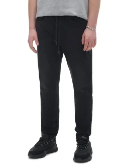 Fashion Czarne jeansowe joggery Jeansy