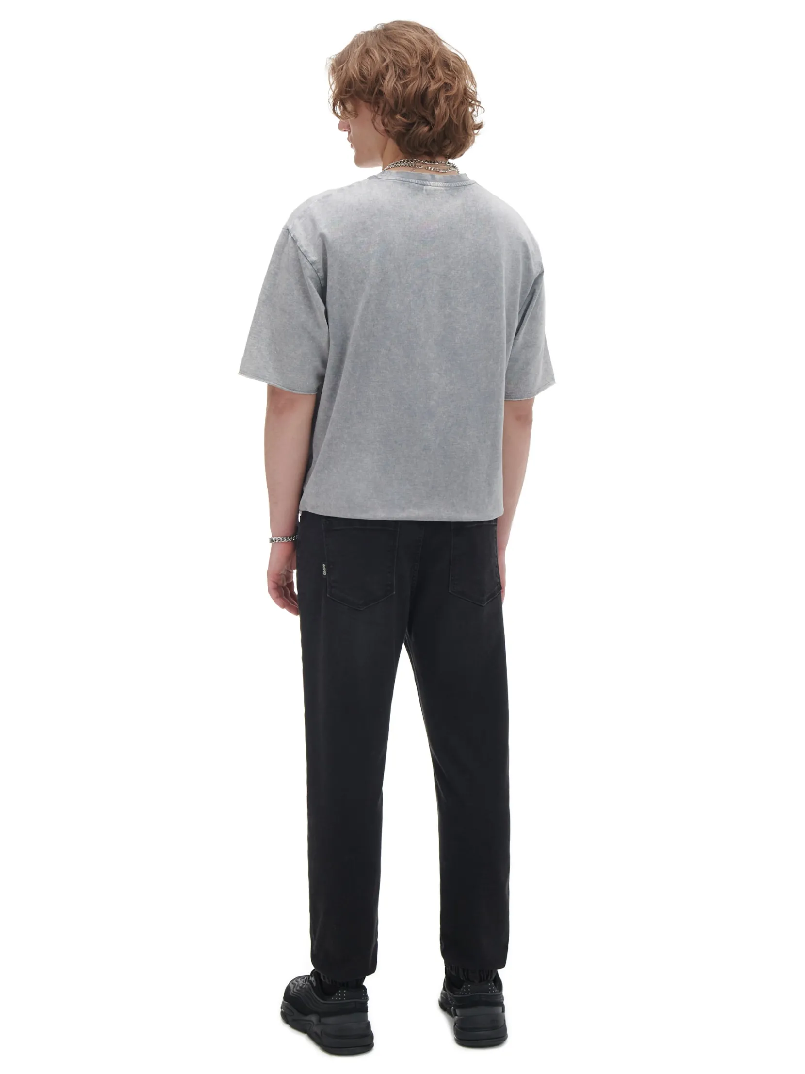 Fashion Czarne jeansowe joggery Jeansy