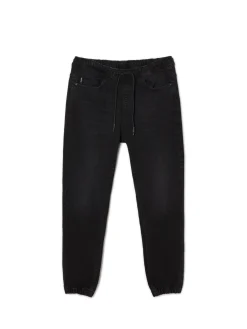 Fashion Czarne jeansowe joggery Jeansy